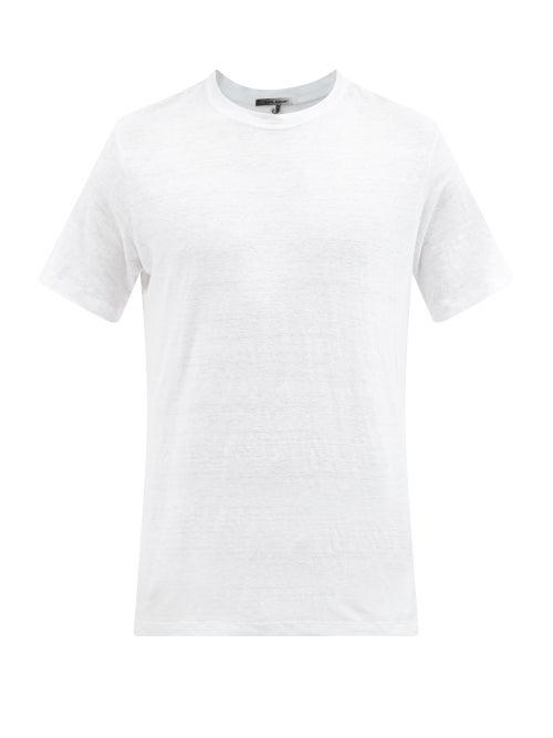 Isabel Marant - Leon Linen-jersey T-shirt - Mens - White