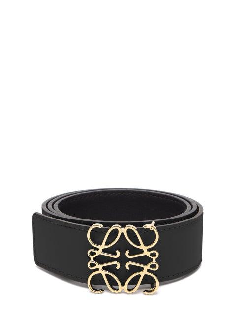 Matchesfashion.com Loewe - Anagram-buckle Reversible Leather Belt - Womens - Black Multi