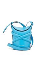 Alexander Mcqueen - The Curve Small Leather Bucket Bag - Womens - Blue