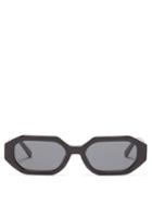 Ladies Accessories The Attico - X Linda Farrow Irene Angular Acetate Sunglasses - Womens - Black