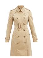 Matchesfashion.com Burberry - Chelsea Mid-length Cotton-gabardine Trench Coat - Womens - Beige