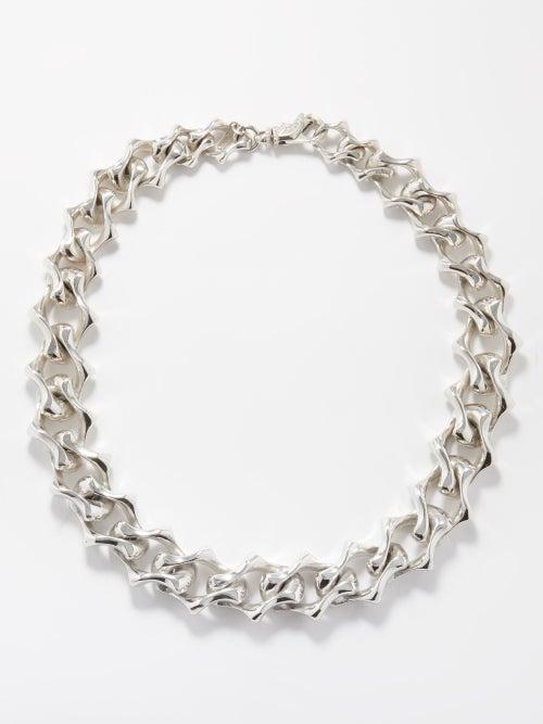 Emanuele Bicocchi - Distorted Chain-link Sterling-silver Necklace - Mens - Silver