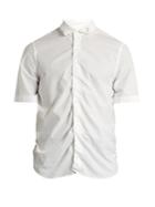 Marni Gathered Short-sleeved Cotton Shirt