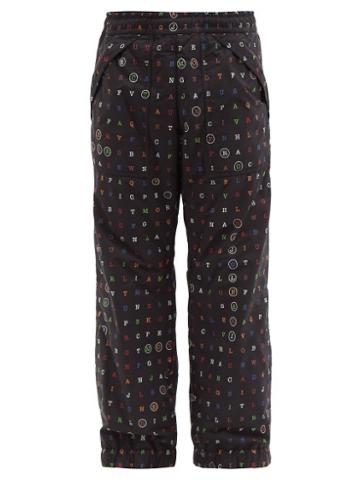 Moncler Grenoble - X Naj-oleari Letter-print Soft-shell Ski Trousers - Mens - Black Multi
