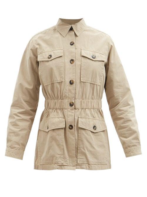 A.p.c. - Sarah Flap-pocket Cotton Jacket - Womens - Beige