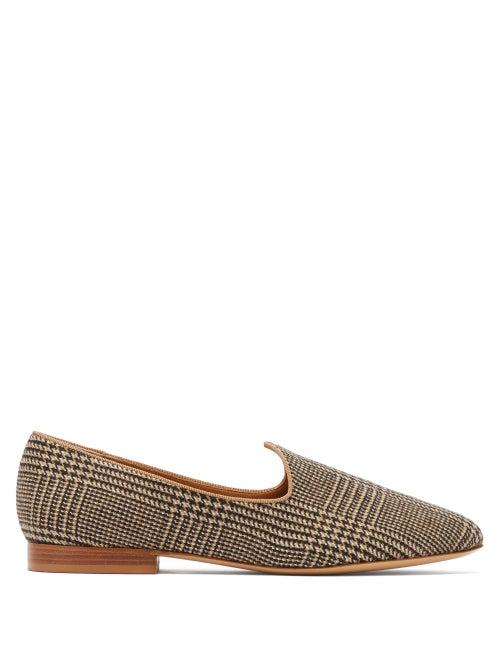 Matchesfashion.com Giuliva Heritage Collection - Venetian Prince Of Wales Check Wool Loafers - Womens - Brown Multi