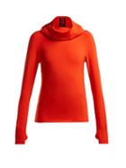 Matchesfashion.com Paco Rabanne - Logo Taped Stretch Jersey Hooded Sweatshirt - Womens - Red