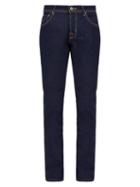 Matchesfashion.com Jacob Cohn - Mid Rise Slim Leg Customised Jeans - Mens - Blue
