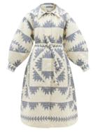 Ladies Rtw Sea - Gloucester Patchwork-gingham Quilted Cotton Coat - Womens - Blue White