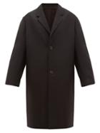 Matchesfashion.com Lemaire - Single Breasted Wool Twill Chesterfield Coat - Mens - Black