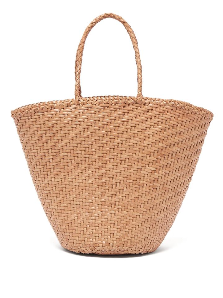 Dragon Diffusion Myra Woven-leather Basket Bag
