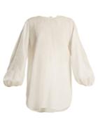 The Row Latou Open-back Linen Top