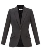 Cefinn - Josephine Sharkskin-twill Suit Jacket - Womens - Charcoal