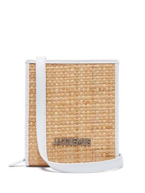 Matchesfashion.com Jacquemus - Le Gadjo Xs Straw Cross Body Bag - Mens - Beige