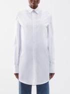 Sa Su Phi - Marcella Longline Cotton-poplin Shirt - Womens - White