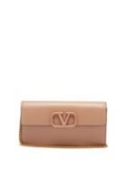 Matchesfashion.com Valentino - V Sling Leather Wallet Cross Body Bag - Womens - Beige