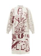 Kilometre Paris - Cavalleria Upcycled Cotton-poplin Shirt Dress - Womens - White