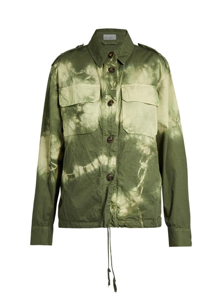 Raey Patch-pocket Tie-dye Twill Jacket