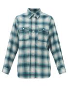Isabel Marant Toile - Marcelia Wool-blend Flannel Shirt - Womens - Green White