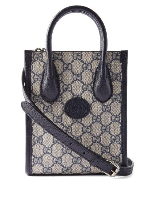 Gucci - Mini Gg-canvas And Leather Tote Bag - Mens - Black Multi