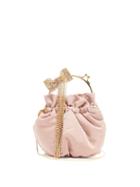 Matchesfashion.com Rosantica - Barbie Crystal-bow Twill Clutch - Womens - Light Pink