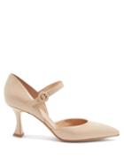 Matchesfashion.com Gianvito Rossi - Mary-jane Leather Pumps - Womens - Beige