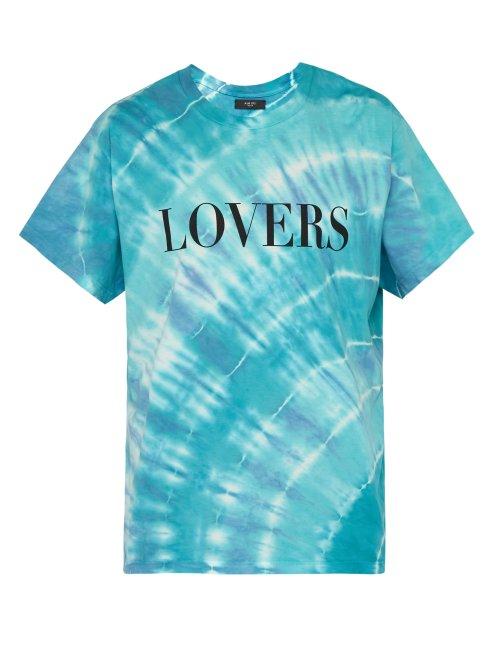 Matchesfashion.com Amiri - Lovers Print Tie Dye T Shirt - Mens - Blue