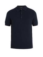 Ermenegildo Zegna Contrast-panel Wool And Cotton-blend Polo Shirt