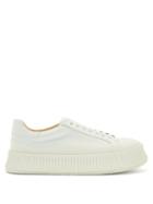 Matchesfashion.com Jil Sander - Ribbed-sole Leather Lace-up Trainers - Womens - White
