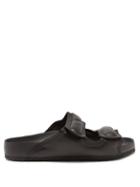 Mens Shoes Birkenstock X Toogood - The Beachcomber Leather Slides - Mens - Black