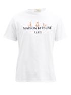 Matchesfashion.com Maison Kitsun - Yoga Fox Cotton-jersey T-shirt - Mens - White