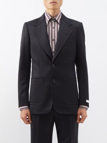 Ben Cobb X Tiger Of Sweden - Morini Single-breasted Wool-twill Suit Blazer - Mens - Black