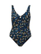 Matchesfashion.com Diane Von Furstenberg - Lori Swimmers Print Swimsuit - Womens - Blue Multi