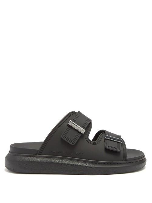 Mens Shoes Alexander Mcqueen - Hybrid Leather Sandals - Mens - Black