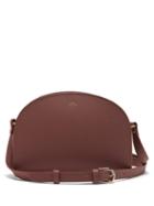 Matchesfashion.com A.p.c. - Half Moon Saffiano Leather Cross Body Bag - Womens - Light Pink
