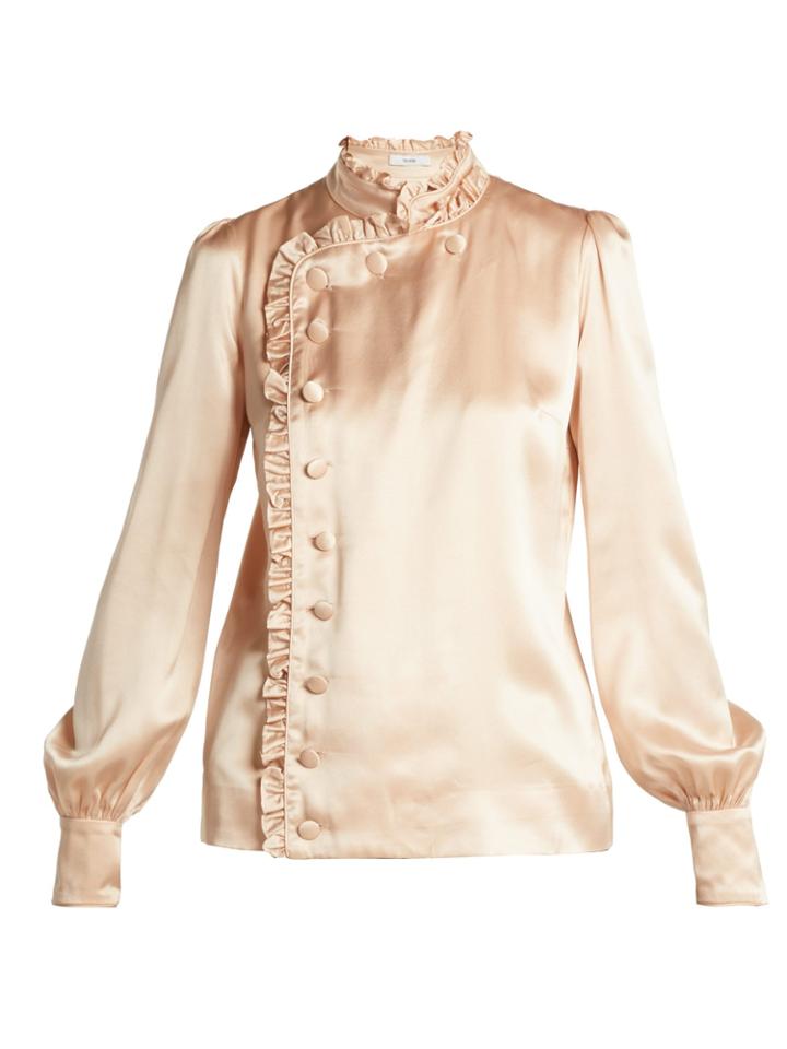 Erdem Edlyn Ruffle-trimmed Silk Blouse