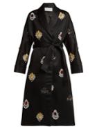 Osman Margeaux Embellished Satin Coat