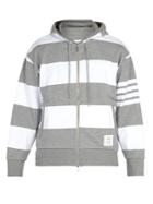 Thom Browne Striped Hooded Cotton Sweatshirt
