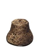 Matchesfashion.com Maison Michel - Paulina Leopard Jacquard Bucket Hat - Womens - Khaki