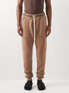 Greg Lauren - Patch-pocket Cotton-jersey Track Pants - Mens - Brown