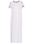 Thierry Colson Olympia Garden-embroidered Cotton Dress