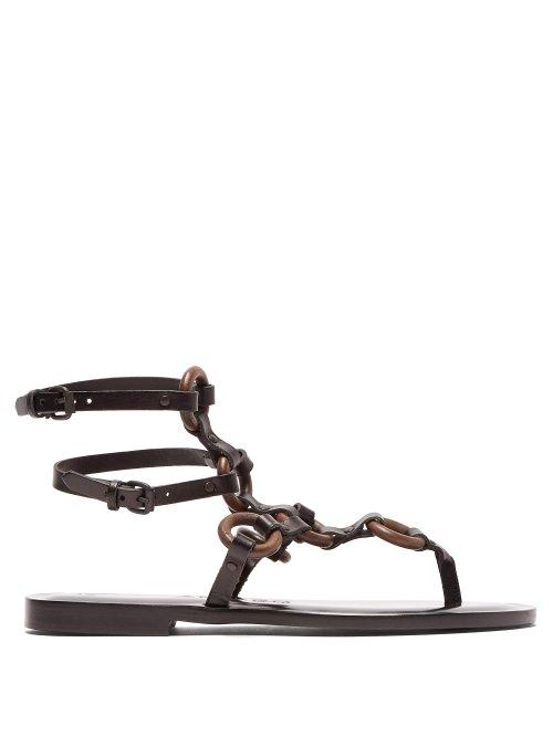 Matchesfashion.com Lvaro - Andorra Leather Gladiator Sandals - Womens - Black