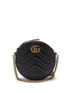 Matchesfashion.com Gucci - Gg Marmont Circular Leather Cross Body Bag - Womens - Black