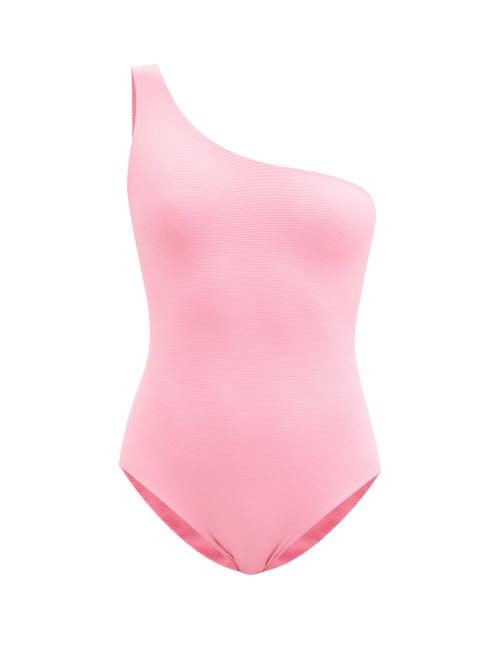 Cossie + Co - The Emily One-shoulder Swimsuit - Womens - Light Pink
