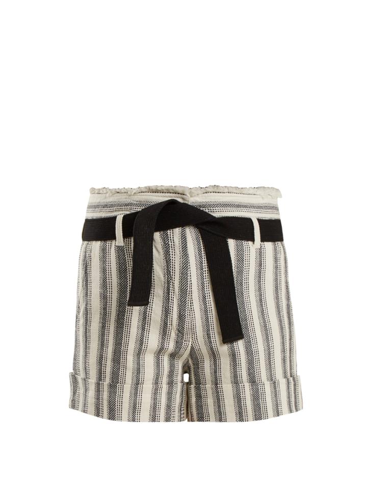 Vanessa Bruno Ezed High-rise Striped Cotton Shorts