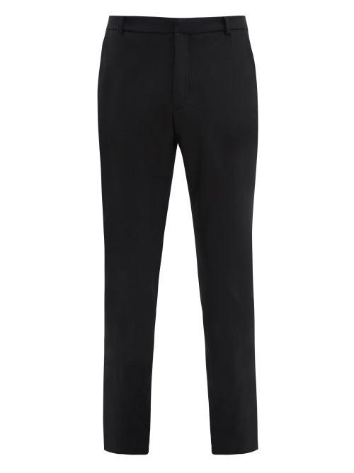 Matchesfashion.com Balmain - Wool Blend Slim Leg Tailored Trousers - Mens - Black