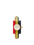 Matchesfashion.com Gucci - Striped Plexiglas Watch - Womens - Multi
