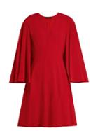 Alexander Mcqueen V-neck Leaf-crepe Cape Dress