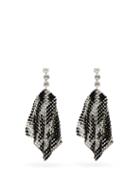 Matchesfashion.com Isabel Marant - Leopard-patterned Crystal-mesh Drop Earrings - Womens - Crystal