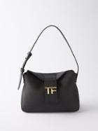 Tom Ford - Mini Logo-plaque Grained-leather Shoulder Bag - Womens - Black
